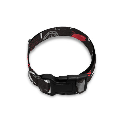 Fishing Theme Pattern Print Dog Collar