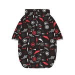 Fishing Theme Pattern Print Dog Zip Up Hoodie