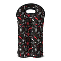 Fishing Theme Pattern Print Double Neoprene Wine Tote