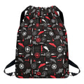 Fishing Theme Pattern Print Drawstring Backpack