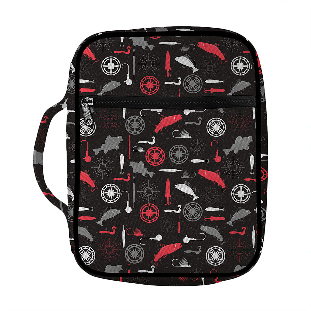 Fishing Theme Pattern Print Front Pocket Bible Bag
