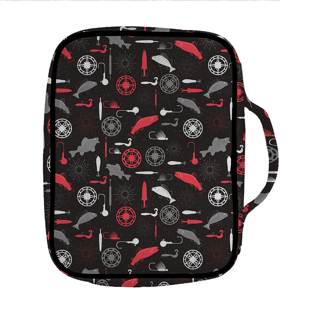 Fishing Theme Pattern Print Front Pocket Bible Bag