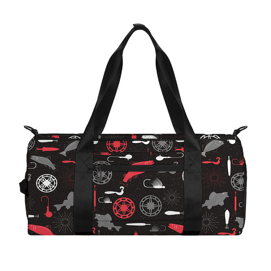 Fishing Theme Pattern Print Gym Bag