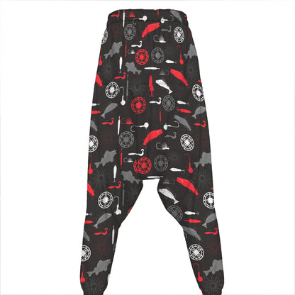Fishing Theme Pattern Print Hammer Pants