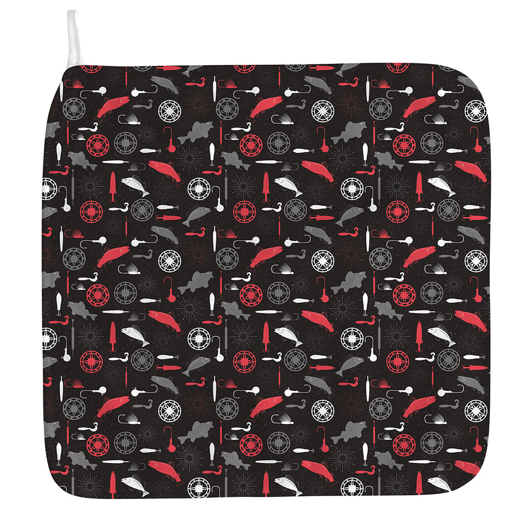 Fishing Theme Pattern Print Hand Towel