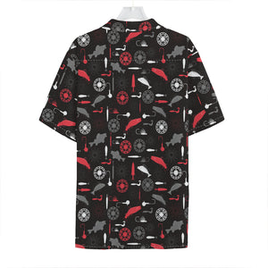 Fishing Theme Pattern Print Hawaiian Shirt