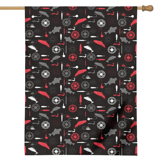 Fishing Theme Pattern Print House Flag