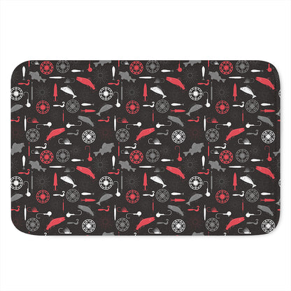 Fishing Theme Pattern Print Indoor Door Mat