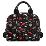 Fishing Theme Pattern Print Insulated Lunch Bag