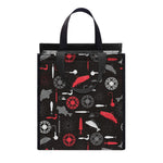 Fishing Theme Pattern Print Insulated Lunch Tote