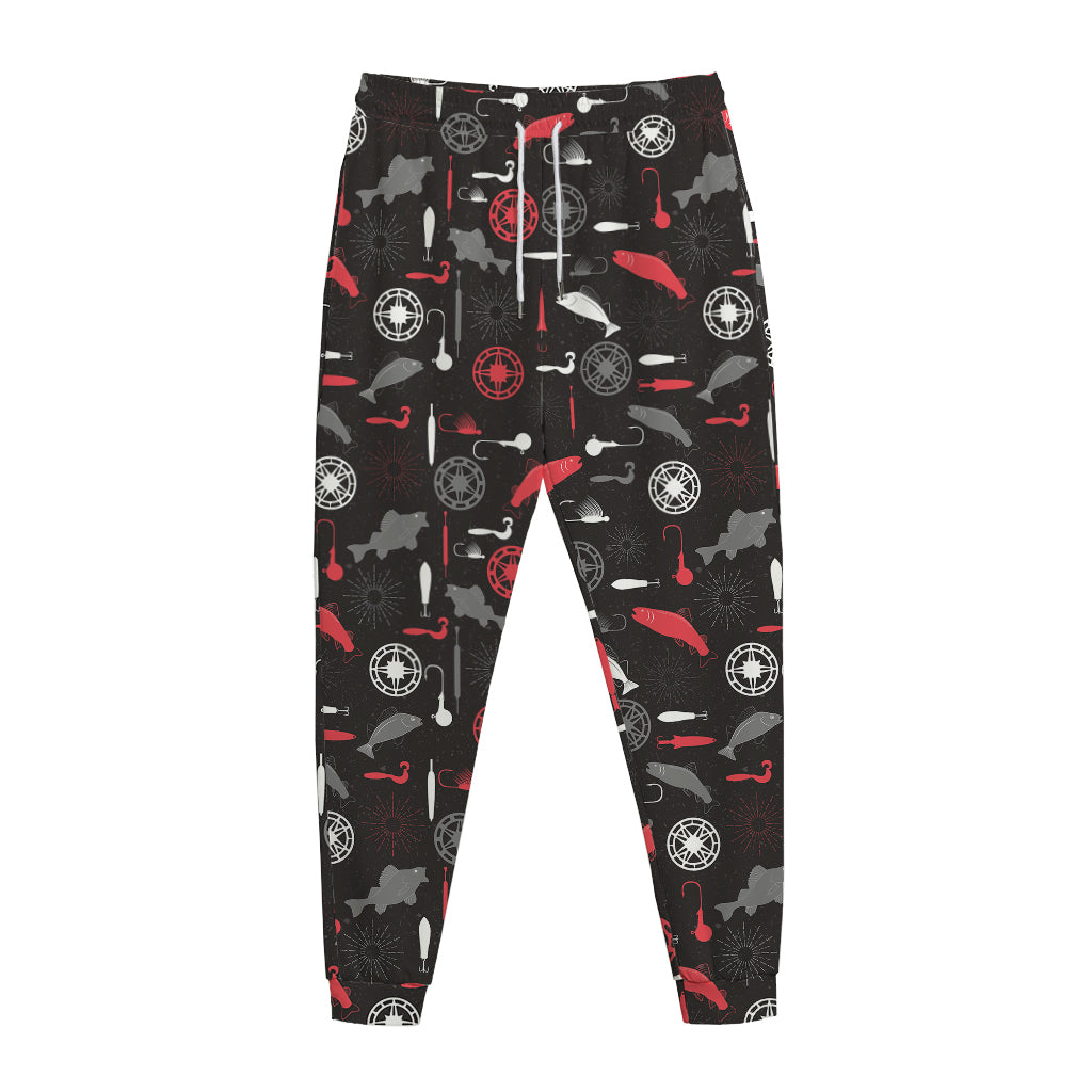 Fishing Theme Pattern Print Jogger Pants