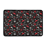 Fishing Theme Pattern Print Kitchen Mat