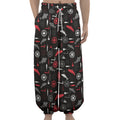 Fishing Theme Pattern Print Lantern Pants