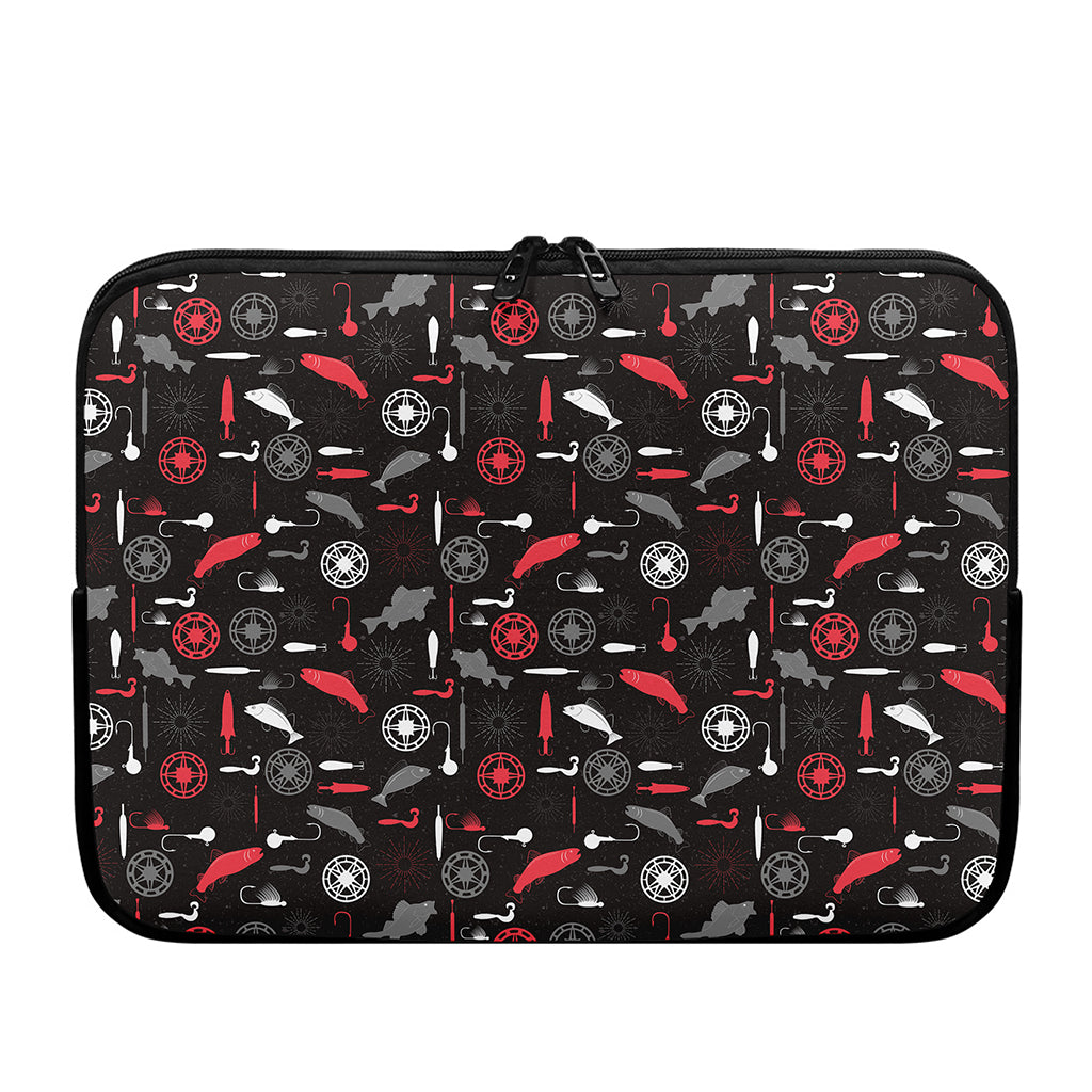 Fishing Theme Pattern Print Laptop Sleeve