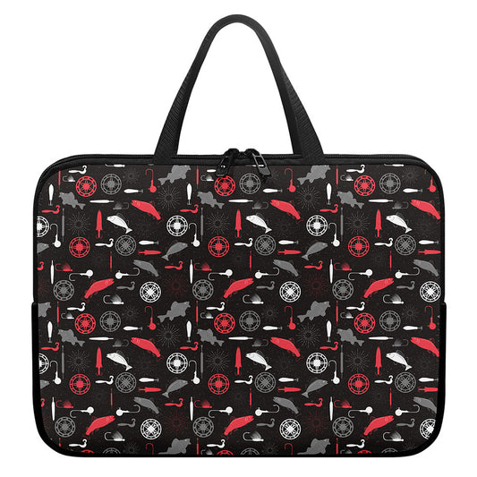 Fishing Theme Pattern Print Laptop Sleeve With Handle