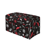 Fishing Theme Pattern Print Leather Tissue Box Cover