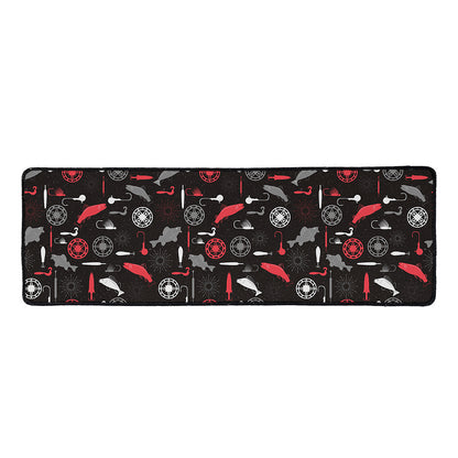 Fishing Theme Pattern Print Long Kitchen Mat