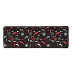 Fishing Theme Pattern Print Long Kitchen Mat