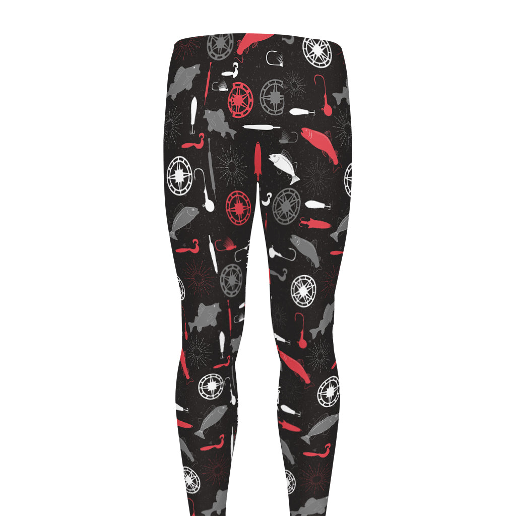 Fishing Theme Pattern Print Men's leggings