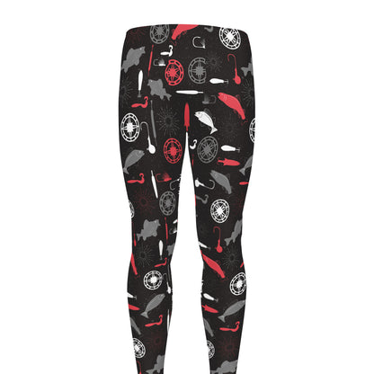 Fishing Theme Pattern Print Men's leggings