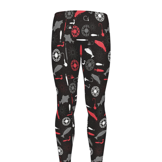 Fishing Theme Pattern Print Men's leggings
