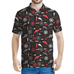 Fishing Theme Pattern Print Men's Polo Shirt