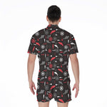 Fishing Theme Pattern Print Men's Rompers