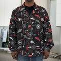 Fishing Theme Pattern Print Men's Shirt Jacket