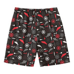 Fishing Theme Pattern Print Men's Swim Trunks