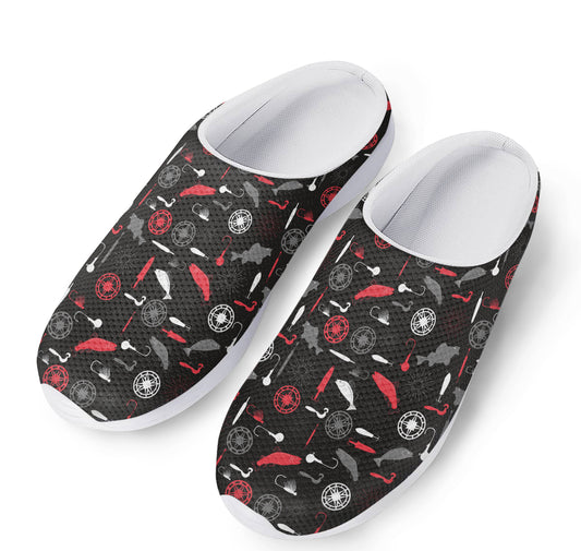 Fishing Theme Pattern Print Mesh Casual Shoes
