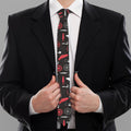 Fishing Theme Pattern Print Necktie