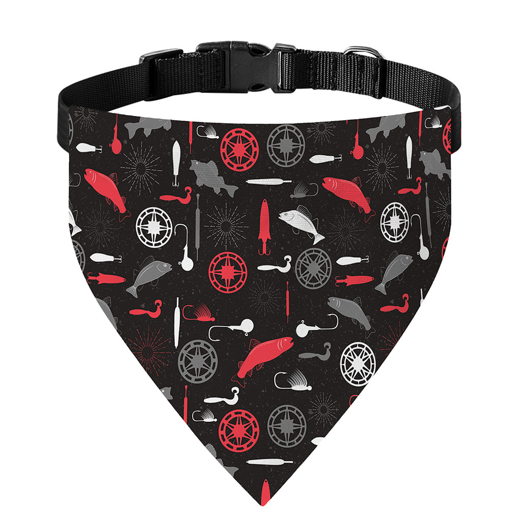 Fishing Theme Pattern Print Over The Collar Dog Bandana