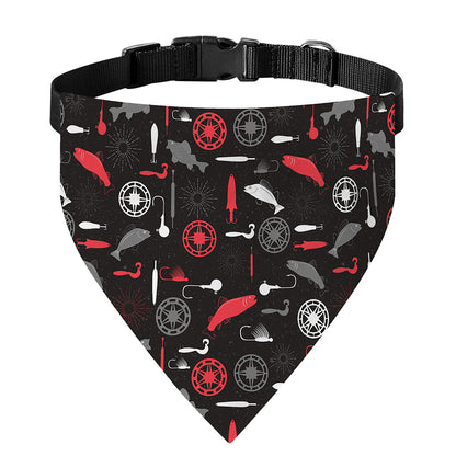 Fishing Theme Pattern Print Over The Collar Dog Bandana
