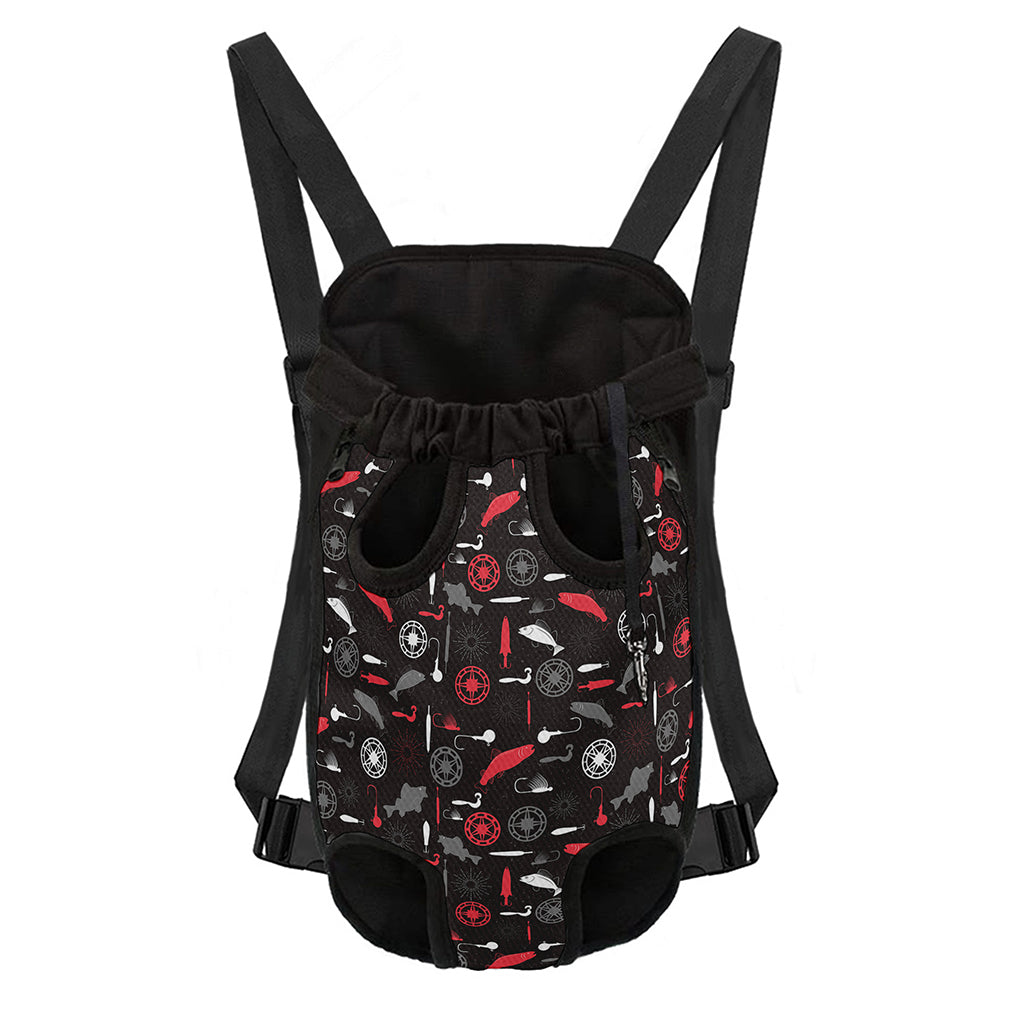 Fishing Theme Pattern Print Pet Carrier Backpack
