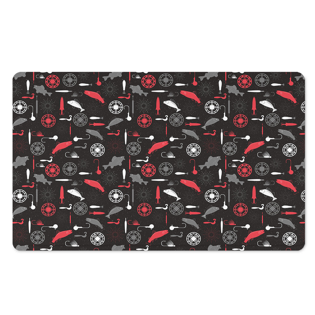 Fishing Theme Pattern Print Polyester Doormat