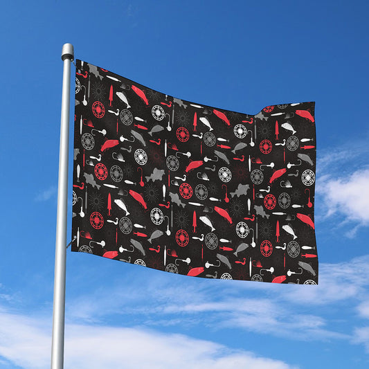 Fishing Theme Pattern Print Polyester Flag