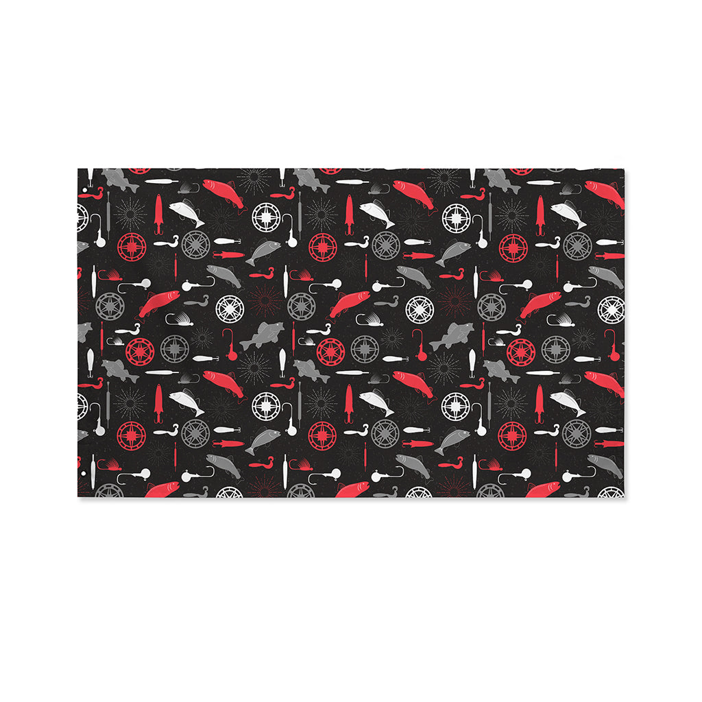 Fishing Theme Pattern Print Polyester Flag