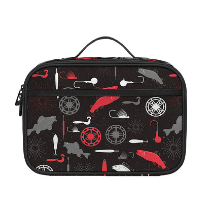 Fishing Theme Pattern Print Portable Lunch Bag