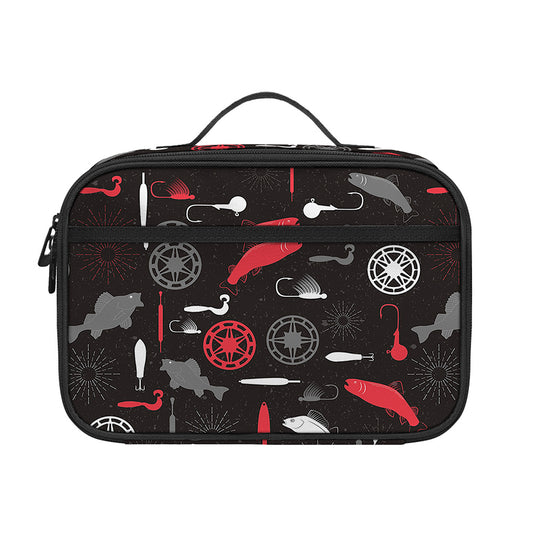 Fishing Theme Pattern Print Portable Lunch Bag