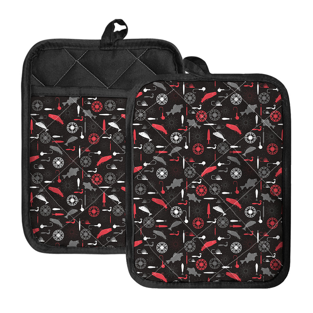 Fishing Theme Pattern Print Pot Holders With Pocket