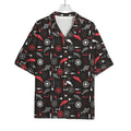 Fishing Theme Pattern Print Rayon Hawaiian Shirt