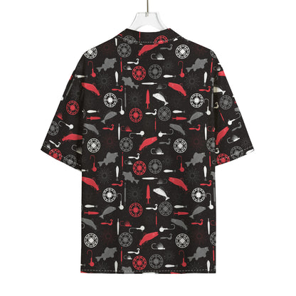 Fishing Theme Pattern Print Rayon Hawaiian Shirt