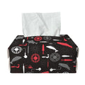 Fishing Theme Pattern Print Rectangle Tissue Box Cover