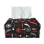 Fishing Theme Pattern Print Rectangle Tissue Box Cover