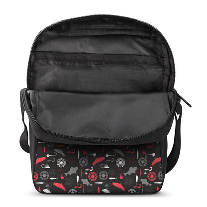 Fishing Theme Pattern Print Rectangular Crossbody Bag
