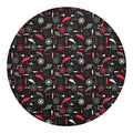 Fishing Theme Pattern Print Round Blanket