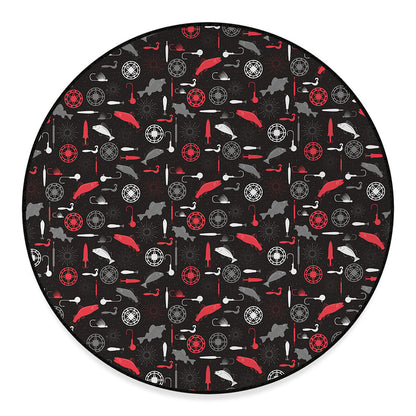 Fishing Theme Pattern Print Round Floor Mat