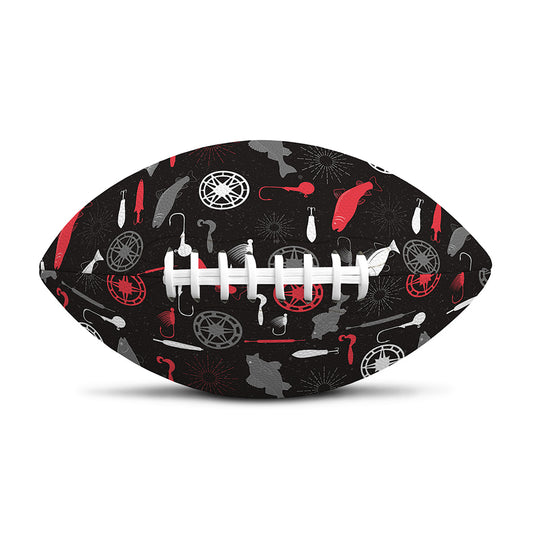 Fishing Theme Pattern Print Rugby Ball