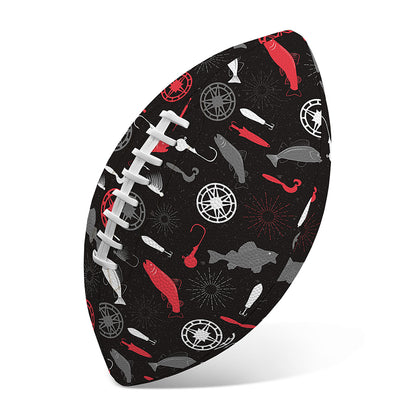 Fishing Theme Pattern Print Rugby Ball