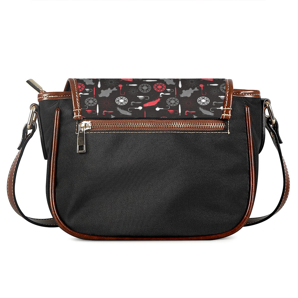 Fishing Theme Pattern Print Saddle Bag
